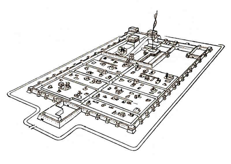 Drawing of Topraq Qala city