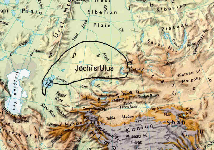 Jochi's Ulus in 1227
