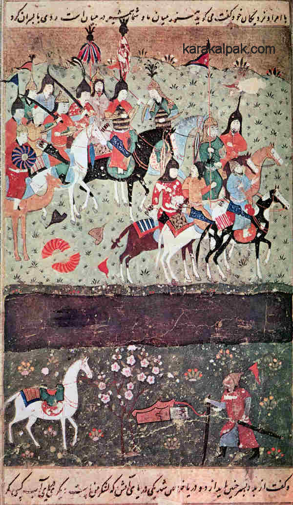 Jalal ad-Din escaping across the Indus