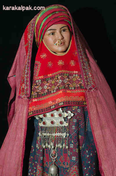 20th century Karakalpak bridal costume
