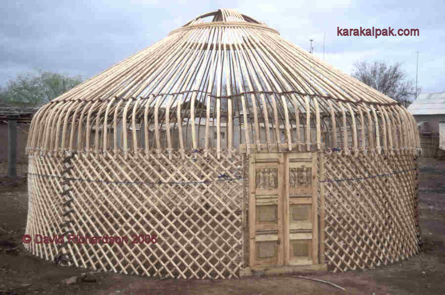 Carcass of a new Karakalpak yurt