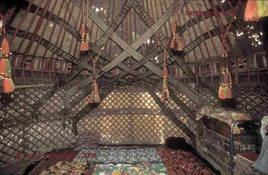 Yurt interior at Bozataw