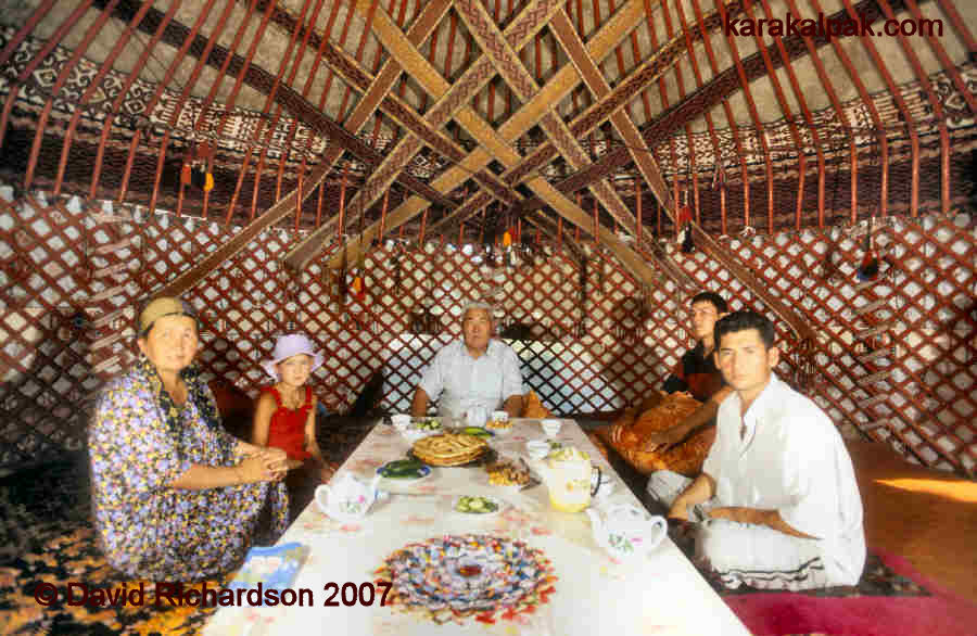 Karakalpak yurt interior in 2005