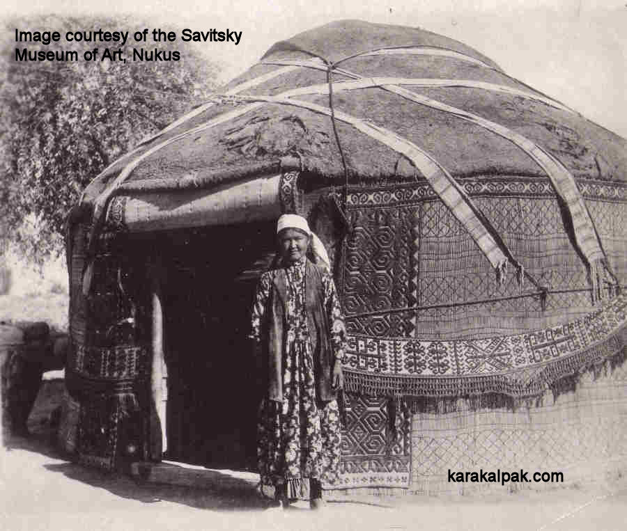 A Karakalpak yurt in the 1930s