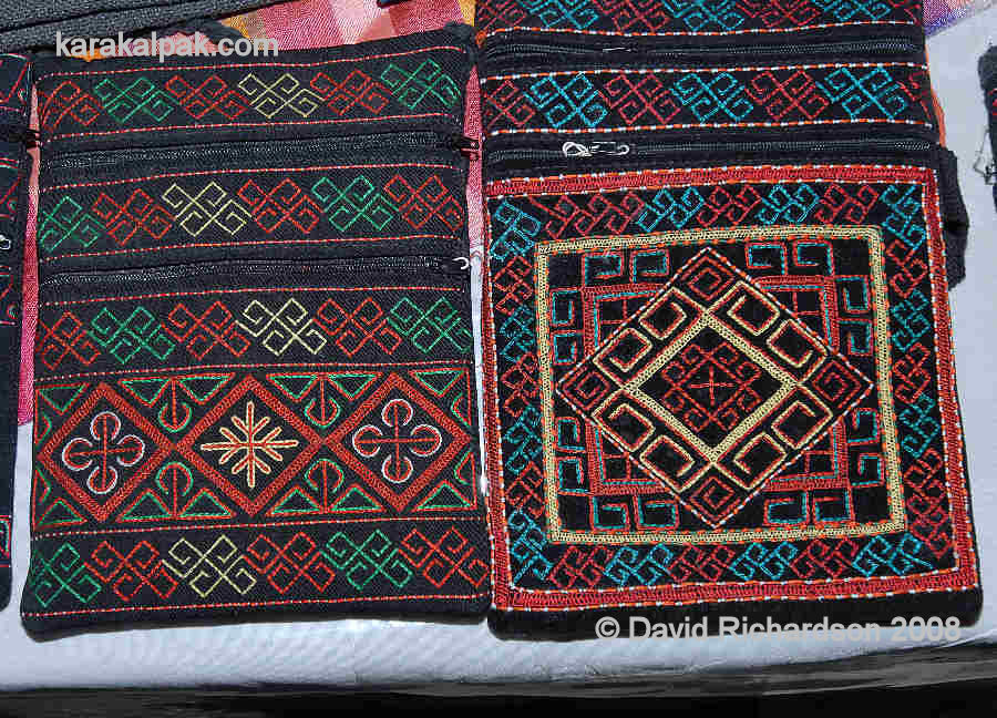 Embroidered Karakalpak purses
