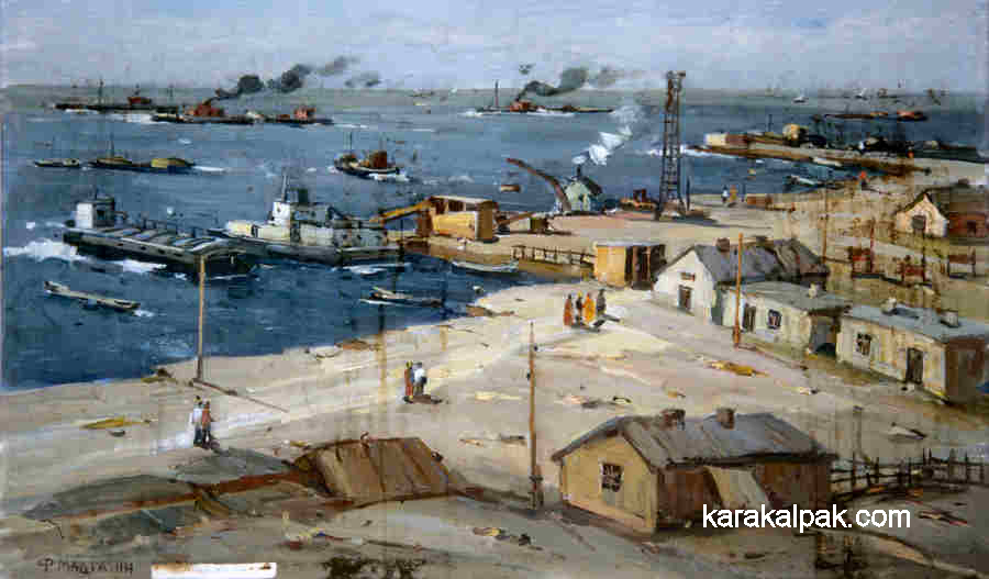 Painting of the port of U'shsay
